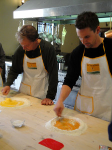 Pasta preparation in our Tuscan cooking class